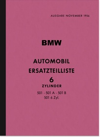 BMW 501 A B 6-cylinder spare parts list spare parts catalog parts catalog 1952-1956