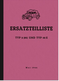 VW Typ 2 (82) 82 E Ersatzteilliste Ersatzteilkatalog Teilekatalog KdF