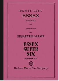 Essex Super Six Ersatzteilliste Ersatzteilkatalog Teilekatalog
