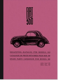 Fiat 500 A (Topolino) spare parts list spare parts catalog