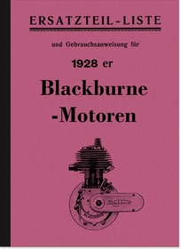 Blackburne Motoren Modelle 1928 Ersatzteilliste Ersatzteilkatalog Teilekatalog