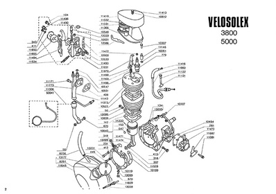 Velosolex 3800 5000 6000 Operating Instructions Spare Parts List Repair Instructions