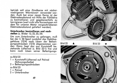 Zündapp C 50 Sport, KS 50, KS 50 Sport and KS 50 Super Sport operating instructions Operating instru