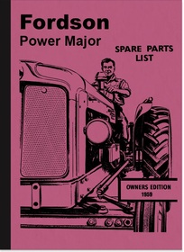Fordson Power Major Spare Parts List Spare Parts Catalogue Parts Catalogue
