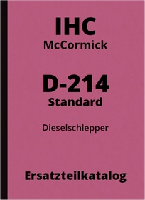 IHC McCormick Standard D-214 Ersatzteilliste