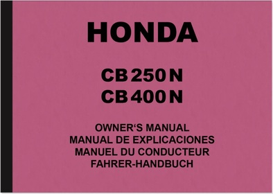 Honda CB 250N und CB 400N Bedienungsanleitung