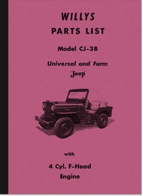 Willys Jeep CJ-3B Universal Farm Ersatzteilliste