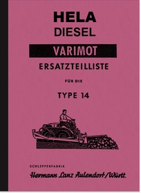 Hela (Hermann Lanz) Varimot Typ 14 Ersatzteilliste Ersatzteilkatalog Teilekatalog