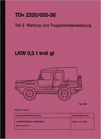 VW Iltis LKW 0,5t tmil gl Typ 183 Reparaturanleitung Werkstatthandbuch Montageanleitung