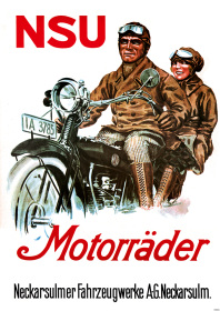 NSU Motorräder Motorrad Poster Plakat Bild