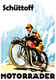 Schüttoff Motorcycles Model F E G H M Motorcycle Poster Picture