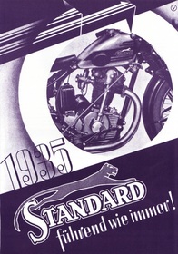Standard Motorrad 1935 Prospekt Broschüre