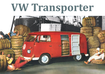 VW Bulli Bus Transporter T1 "Worker" Poster Picture