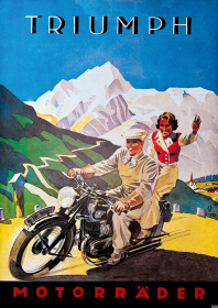 Triumph Motorrad Motorräder Poster Plakat Bild