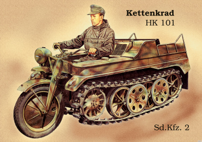 NSU Kettenkrad HK 101 Sd.Kfz 2 Poster Picture Wehrmacht