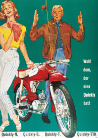 NSU Quickly N S T TTK Moped Poster Plakat Bild