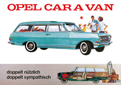 Opel Rekord Caravan Poster Plakat Bild