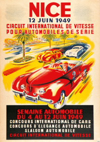 NICE 1949 Veranstaltung Event "Circuit International de Vitesse" Poster