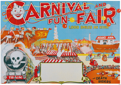 Funfair Zirkus Poster Circus Carnival Kirmes Jahrmarkt Rummel Varieté