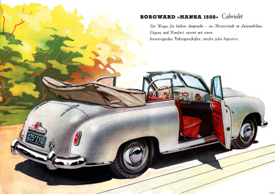 Borgward Hansa 1500 Cabriolet Poster Plakat Bild