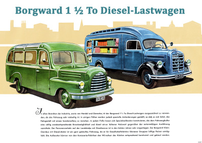 Borgward 1,5t To Truck Diesel Truck Poster Picture