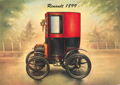 Renault 1899 Voiturette Type B Oldtimer Smart Poster Plakat Bild