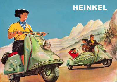 Heinkel Tourist Motorroller 101 102 103 A0 A1 Poster Plakat Bild