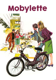 Motobécane Mobylette Moby Moped Mofa Poster Plakat Bild