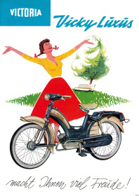Victoria Vicky Luxus Moped Poster