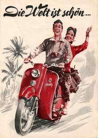 DKW Hobby Motorroller Poster Plakat Bild