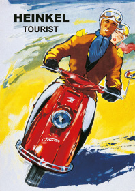 Heinkel Tourist Motorroller Poster Plakat Bild