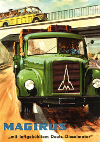 Magirus Deutz LKW Nutzfahrzeug Pritschenwagen Pickup Poster