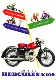 Hercules K 100 K100 Motorrad Poster Plakat Bild Kunstdruck