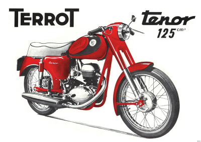 Terrot Tenor 125 ccm motorcycle Poster Picture art print