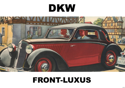 DKW Front Luxury Front Car F2 F4 F5 F7 F8 Car Car Poster Picture Art Print