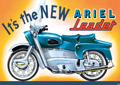 Ariel Leader Motorrad Poster Plakat Bild Kunstdruck