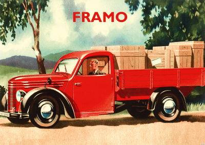 Framo V 501 van side Poster Picture art print