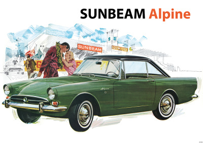 Sunbeam Alpine Car Car Poster Picture Art Print