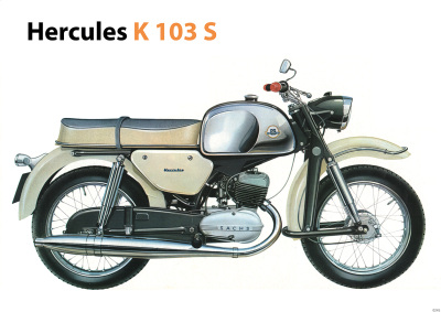 Hercules K 103 S Motorrad K103S Poster Plakat Bild Kunstdruck