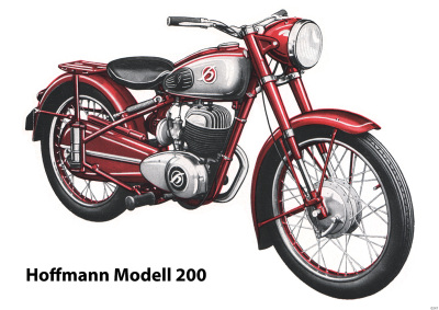 Hoffmann Modell 200 Motorrad Poster Plakat Bild Kunstdruck