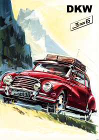DKW 3=6 PKW F91 F93 Sonderklasse Auto Wagen Poster
