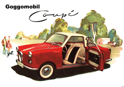 Glas Goggomobil Coupé Auto PKW Poster Plakat Bild