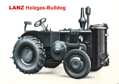 Lanz Holzgas-Bulldog Traktor Schlepper Poster Plakat Bild