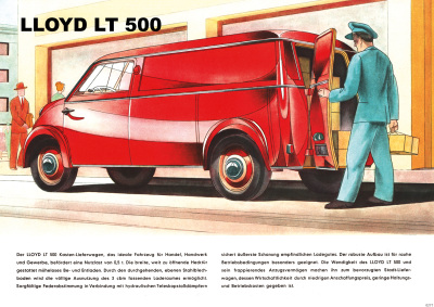 Lloyd LT 500 LT500 Kastenwagen Kleinbus Kleintransporter Poster Plakat Bild