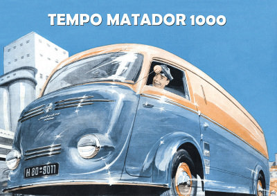 Tempo Matador 1000 Kleintransporter Poster Plakat Bild