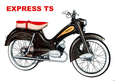 Express TS Moped Victoria Two-Wheel Union Poster Picture