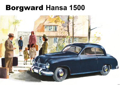 Borgward Hansa 1500 Auto PKW Poster Plakat Bild