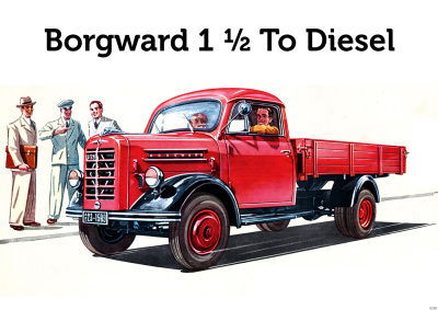Borgward 1,5t To Truck Diesel Poster Picture
