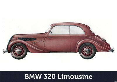 BMW 320 sedan car passenger car Poster Picture
