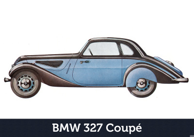 BMW 327 Coupé Auto PKW Wagen Poster